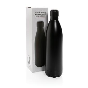 XD Collection Solid Color Vakuum Stainless-Steel Flasche 1L Schwarz