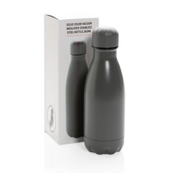 XD Collection Solid Color Vakuum Stainless-Steel Flasche 260ml Grau