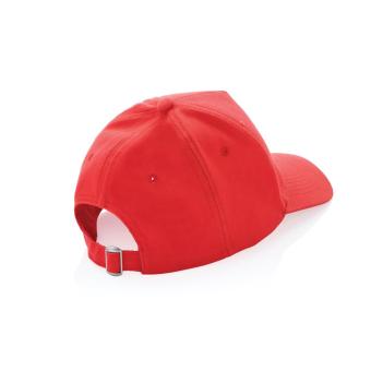XD Collection Impact 5 Panel Kappe aus 280gr rCotton mit AWARE™ Tracer Üppiges Rot