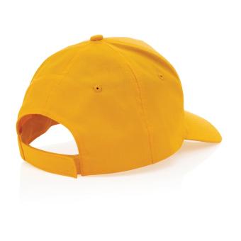 XD Collection Impact 5 panel 190gr Recycled cotton cap with AWARE™ tracer Yellow
