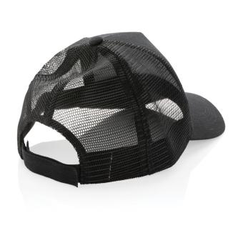 XD Collection Impact AWARE™ Brushed rcotton 5 panel trucker cap 190gr Black
