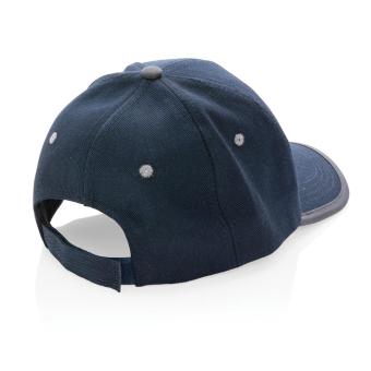 XD Collection Impact AWARE™ 280gr Brushed rCotton 6 Panel Kontrast-Cap Navy