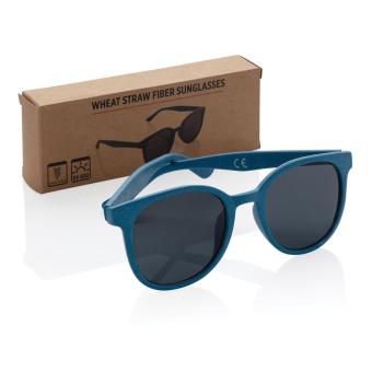 XD Collection Weizenstroh Sonnenbrille Blau