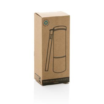 XD Collection Bamboo and RCS certfied recycled plastic torch Brown