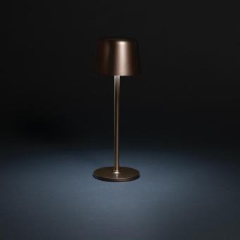 XD Collection Zenic USB Tischleuchte aus RCS recyceltem Kunststoff Bronze
