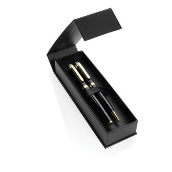 Swiss Peak Luca RCS recycled brass deluxe pen set Black