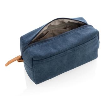 XD Collection Canvas toiletry bag PVC free Aztec blue