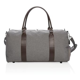 XD Collection Weekend bag with USB A output Convoy grey