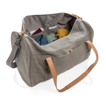 XD Collection Canvas Reisetasche, PVC-frei Grau