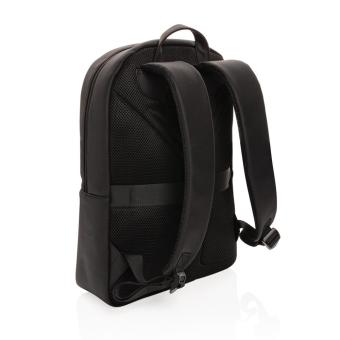 Swiss Peak deluxe PU laptop backpack PVC free Black