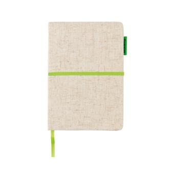 XD Collection A5 jute notebook, nature Nature,green