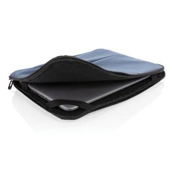 XD Collection Smooth PU 15.6" laptop sleeve with handle Navy
