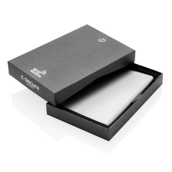 C-Secure aluminium RFID card holder Silver