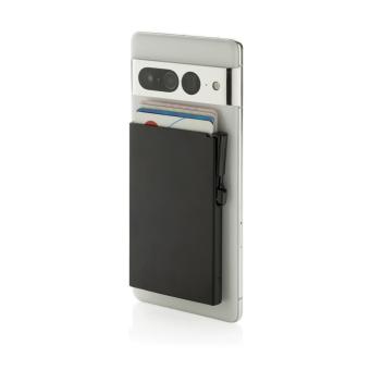 XD Collection Standard aluminium RFID magnetic phone cardholder Black