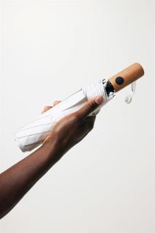 XD Collection Kaycey 21“ Auto-Open Mini-Regenschirm aus AWARE™ rPET Beige