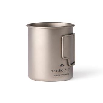 Nordic Drift Trail Ultraleichte Titan-Becher 450ml Silber