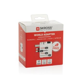 SKROSS Pro 3-Pole World Travel Adapter White