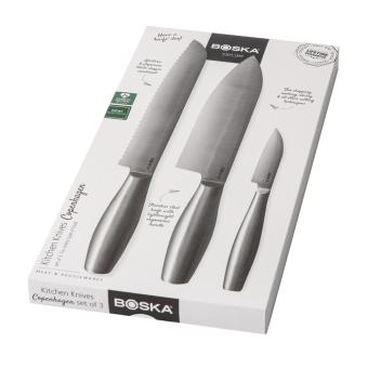 BOSKA Küchenmesser Copenhagen, 3er-Set Titan