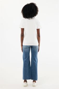 IQONIQ Brett recycled cotton t-shirt, ivory white, pebble gray Ivory white, pebble gray | XXS