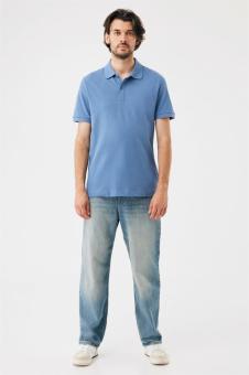 IQONIQ Yosemite Piqué-Poloshirt aus recycelter Baumwolle, Mondlichtblau Mondlichtblau | M