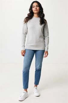 IQONIQ Denali ungefärbt. Rundhals-Sweater aus recycelter BW, Grau meliert Grau meliert | XXS