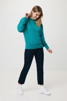 Iqoniq Kruger Relax-Rundhals-Sweater aus recycelt. Baumwolle, Verdigris Verdigris | XXS