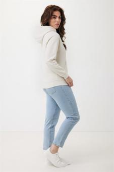 IQONIQ Rila lightweight recycled cotton hoodie, ivory white, pebble gray Ivory white, pebble gray | XXS