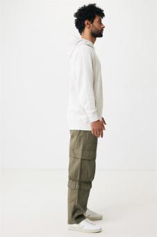 IQONIQ Yengo recycled cotton hoodie with sidepockets, ivory white, pebble gray Ivory white, pebble gray | XXS
