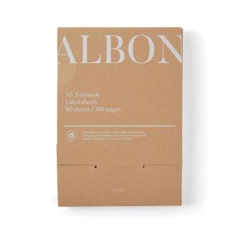 VINGA Albon A5-Notizbuch aus GRS recyceltem Filz Grau