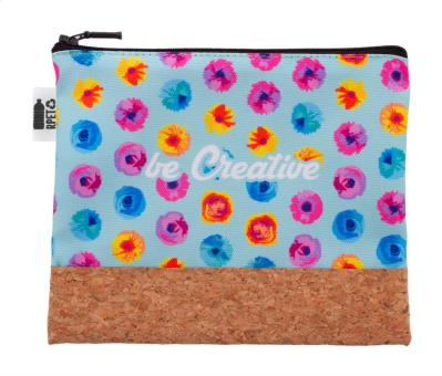 CreaBeauty Cork M RPET Individuelle Kosmetiktasche, natur Natur,schwarz