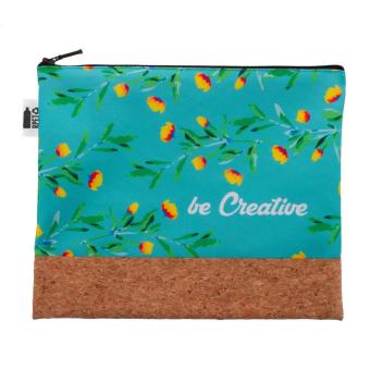 CreaBeauty Cork L RPET Individuelle Kosmetiktasche, natur Natur,schwarz