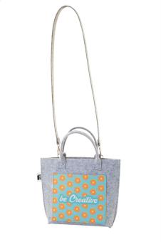 CreaFelt Cross custom RPET crossbody bag White/grey