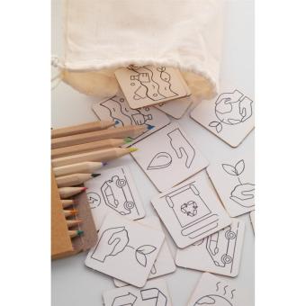 Colormor colouring memory game, environment protection Nature blue