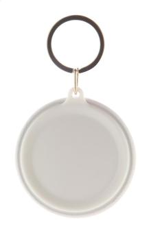 KeyBadge RPET Maxi Button-Schlüsselanhänger Weiß