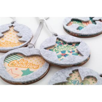 CreaFelt Tree Christmas tree ornament, angel Grey melange/navy