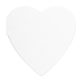 CreaStick Seed Heart custom sticky notepad White
