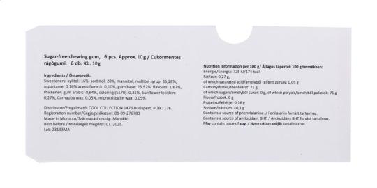 CreaChew 6 Individuell bedruckbarer Kaugummiblister Weiß
