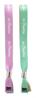 SuboWrist Alloy custom RPET festival bracelet White