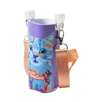 PrintCan Carry RPET can cooler, sleek-type White/red