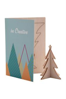 CreaX Weihnachtskarte, Tannenbaum Natur