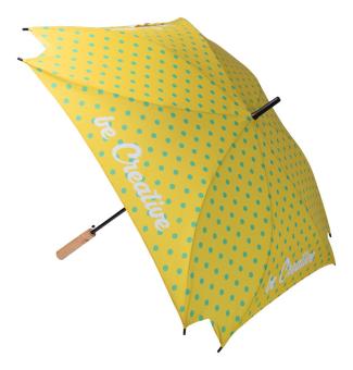 CreaRain Square RPET individueller Regenschirm Weiß