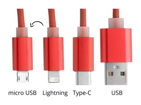 Scolt USB-Ladekabel Rot