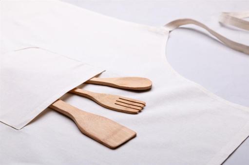 Crudo Baumwoll-Schürze Beige
