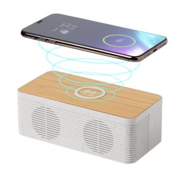 Trecam Bluetooth-Lautsprecher mit Wireless-Charger Natur