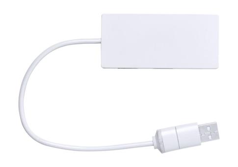 Hevan transparent USB hub White