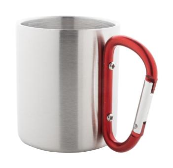 Cadisha Edelstahlbecher Rot/silber