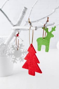 Fantasy Christmas tree ornament, Christmas tree Red