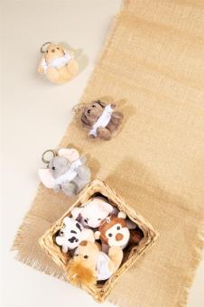 ApeFob plush monkey keyring Brown
