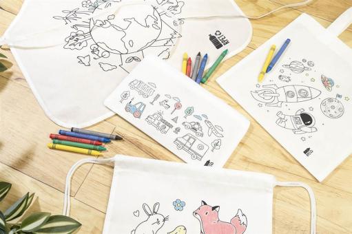 Ecolo RPET Kinderschürze zum Bemalen Weiß
