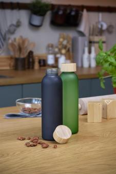 Cloody Glas-Trinkflasche Blau